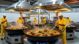 Massive Scale Mutton Karahi: Inside a High-Tech Culinary Facility  (Full Process)