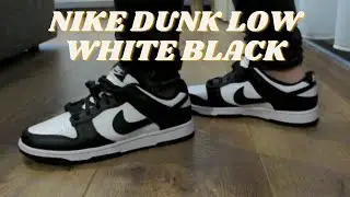 NIKE DUNK LOW WHITE/BLACK ON FEET REVIEW!
