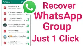 delete whatsapp group recover kaise kare | How To Recover Deleted Whatsapp Group 2026
