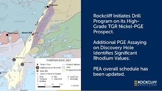 Rockcliff Initiates Drill Program on its High-Grade TGR Nickel-PGE Prospect