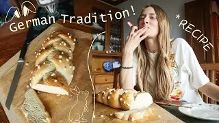 Baking a German Easter Bread for my American Family  //*Vegan Yeast Braid Recipe