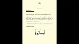 Prezydent Donald Trump napisał list do Martina Armstronga  🖊️ 📨