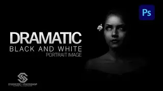 Dramatic Black and white Portrait image | Black and white portrait | Photoshop CC 2021