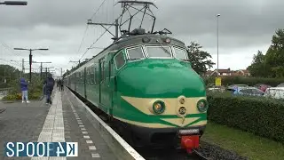 Aankomst Mat'54 386 en Mat'46 273 in Station Enkhuizen