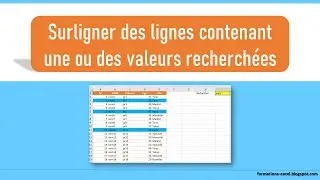 Surligner des lignes contenant une valeur recherch&eacute;e sous Excel