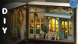 DIY ~ Molly Garden ~dollhouse kit ~relaxing satisfying video -EPS45 #miniature #craft #diyminiature