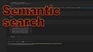 Notebook on semantic search- 101