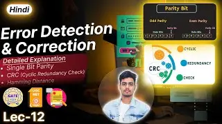 Error Detection and Correction | Parity Check, CRC & Hamming Distance Explained | Hindi