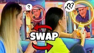SWAP DRIVE THRU / INTERCAMBIO de ASIENTO en los DRIVE THRU por 24 HORAS *PRANK* FT. STEFANIABRIELLA