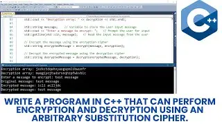 A program in C++ that can encrypt and decrypt using an arbitrary substitution cipher