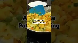 How to make potato stuffing for snack #recipe #shorts #filling