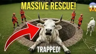 Brave Rescue Team Saves White Cow After Calf&rsquo;s Heartbreaking Cry for Help