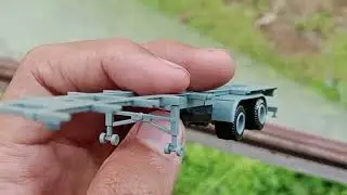 Detail Trailer Old Brand HERPA | 2 axel 40feet | made in German | Plastik Skala 1:87 | #minivlog