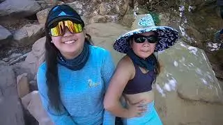 Family hike to Lower and Middle Emerald Pool at Zion National Park.