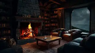 Thunder Night Cabin | Whispering Rain Crackling Fire for Deep Inner Calm &ndash; Restore Harmony