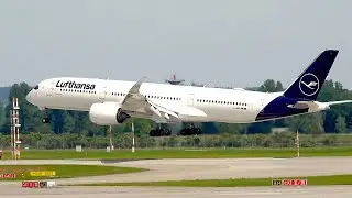 PLANE SPOTTING MUNICH AIRPORT | BEAUTIFUL LANDINGS AND TAKEOFFS | 4K