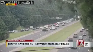 1 dead in I-540 crash near Leesville Rd in Raleigh