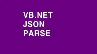 vb.net json parse coding practice