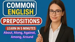 Learn Common English Prepositions in 5 minutes | About, Along, Against, Among, Around with Examples