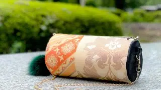 KIMONO BAGS BY GEISHA & CO. 【着物バック】【Kimono Cylinder Bag 寿】 #shorts