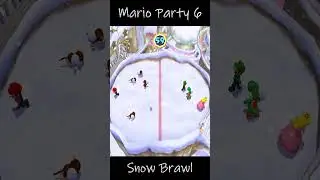 Mario Party 6 Snow Brawl - Team Peach + Yoshi + Luigi vs Mario