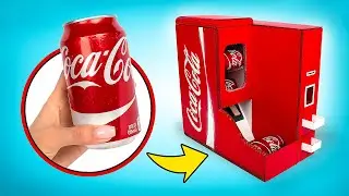Selbstgemachter Coca-Cola-Automat aus Pappe 🥤