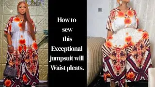 How to Sew this Lovely jumpsuit with waist pleats. 