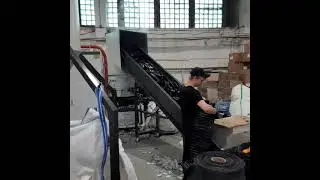 Great work in Russia plastic film recycling factory HDPE LDPE film granulation machine