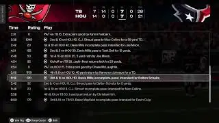 Bucs vs  texans week 2