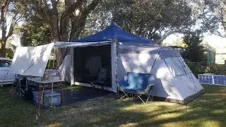 OZtrail Deluxe 3m Gazebo with 2 x Portico Tents