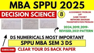 Decision Science - All Numericals Problems In One Shot I S. P. P. U. MBA 3st Sem I Last Min Revision