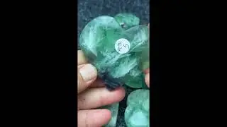 Natural Rare Feather Fluorite Hand Polished Crystal Heart Shape Polished