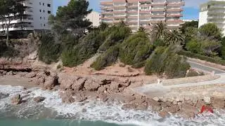 Afectacions temporal Glòria a les cales de Miami Platja