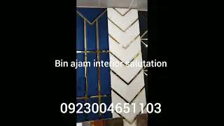 Wall padding + mirror work + pvc fluted panels