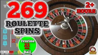Day 8: 269 Roulette Spins - Ivorine Ball 21mm - French Style Roulette Wheel - Grey Scoreboard