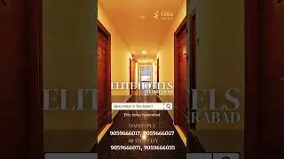 Experience unmatched comfort and elegance at Elite Hotels Hyderabad  #affordableluxury #hotel