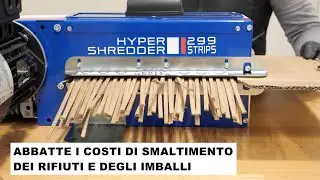 Trita Cartoni Trituratore Distruggi cartone | Strisce per Imballaggio | Hyper Shredder 299 STRIPS