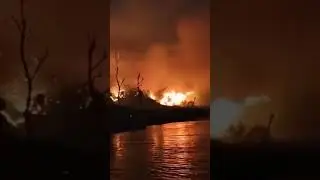 Sunog sa Taal Volcano Island sa Batangas/ April 1 2025