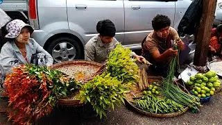 Veg Market Day In Yangon Myanmar