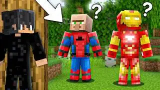 Hide and Seek with SUPERHEROES in Minecraft!