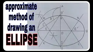 approximate method of drawing an ELLIPSE/ ellipse by four centre method/ ellipse engineering drawing