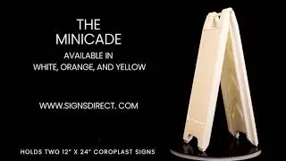 WHITE Plasticade PORTABLE SANDWICH BOARD STYLE A-FRAME MINICADE 155 from Signs Direct