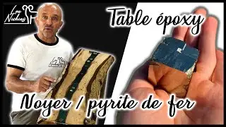 Comment faire une inclusion de pyrite de fer dans une table rivi&egrave;re en r&eacute;sine epoxy rivertable howto