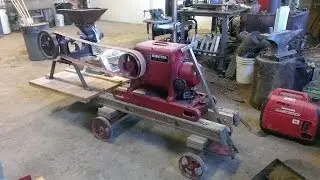 1946 IHC LB 3-5 hp Engine and Mont Wards Meal & Flour Grinder