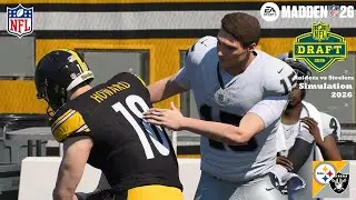 Madden 26 Fernando Mendoza Raiders vs Will Howard Steelers Sim NFL DRAFT EARLY 2026 Game Play