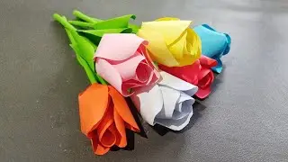 Bikin bunga dari kertas origami