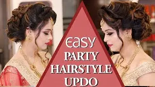 Easy Party Hairstyle BUN With Curls Tutorial Video | Party Hairstyle BUN Updo | Krushhh by Konica