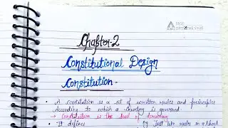 Constitutional design&hearts;️🙌 | Class 9th civics💟✨ chapter 2 | Handwritten notes with pdf...