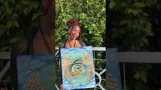 Biblical Angel painting on a canvas 💗 #painting #art