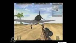 Battlefield 1942 PC Games Gameplay - Grounded Plane - .mov